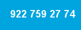 922 759 27 74 922 759 27 74